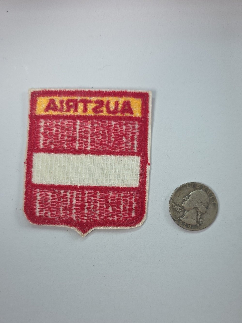 Austria Red & White Shield Patch - Picture 2 of 2